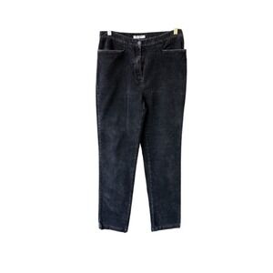 Jones Sport Pants Charcoal Gray Corduroy High Rise Tapered Leg Office Preppy 6